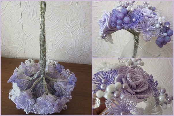 Свадебный букет из бисера: мастер-класс