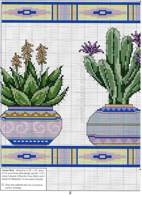 Вышивание кактусов
