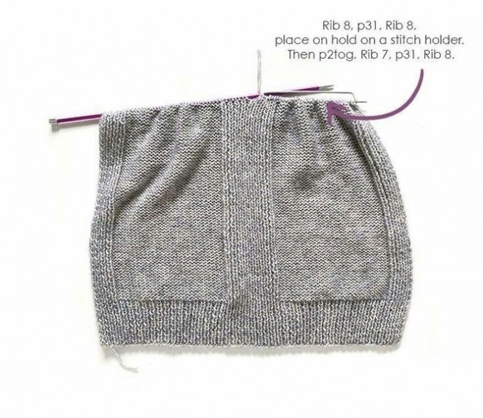 Жилет спицами