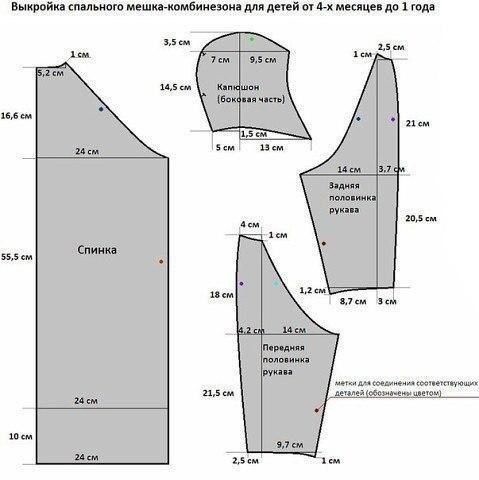 ​Шьем мешок-комбинезон для малышей