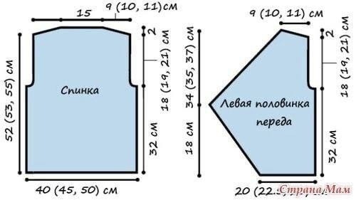 Безрукавка с запахом спицами