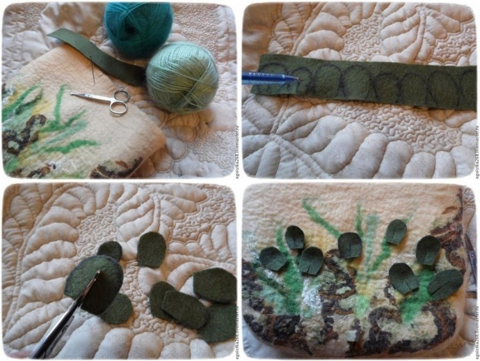 Создаем объёмную вышивку на войлоке