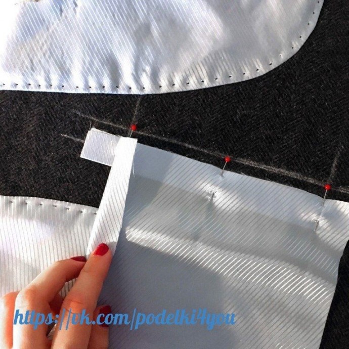 Обработка внутреннего кармана в верхней одежде