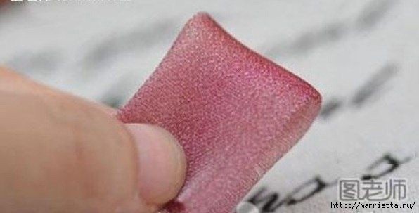 Цветы из органзы или шифона: мастер-класс