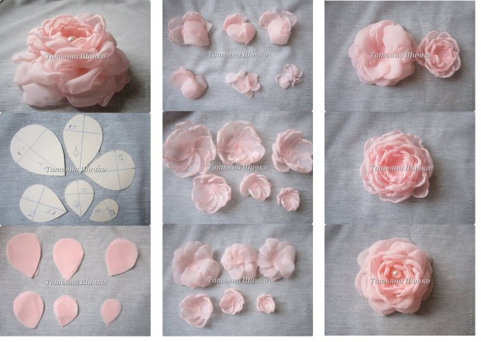 Цветы из ткани