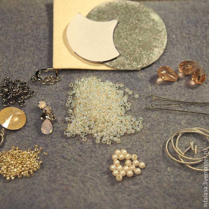 Вышиваем сережки "Лепестки сакуры": часть 1