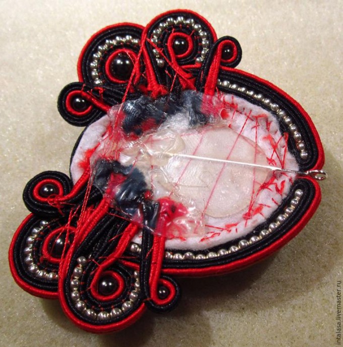 Создаем колье в технике сутажной вышивки: часть 3