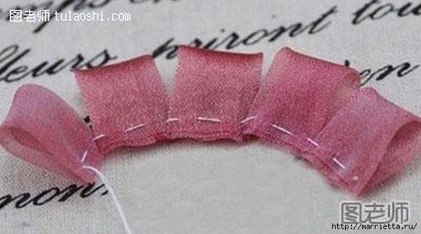 Цветы из органзы или шифона: мастер-класс