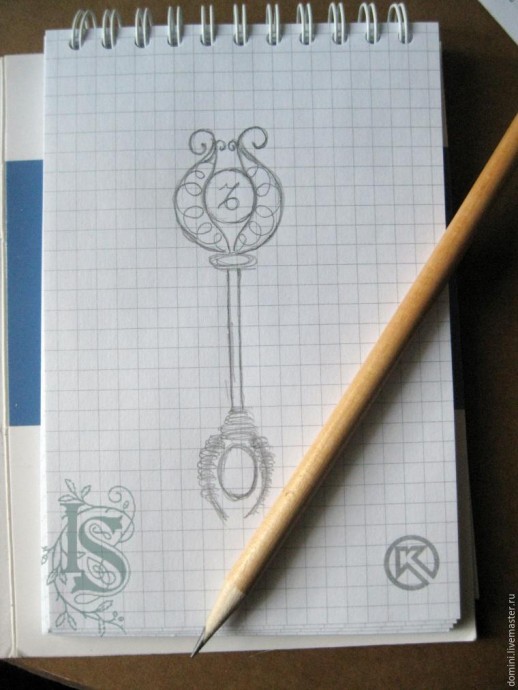 Делаем ключ для Козерога в технике wire work: часть 1