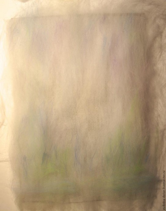 Создаем нежную картину из шерсти