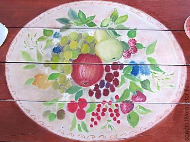 Роспись и обновление старого стола: часть 2