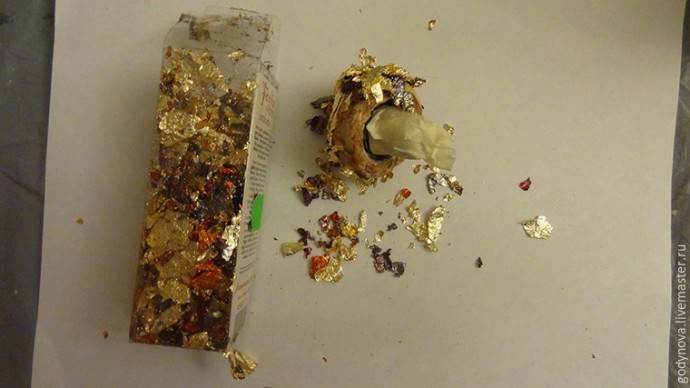 Мастер-класс: декор бутылки для святой воды в технике декупаж, часть 4