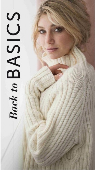 Джемпер с резинкой и косами