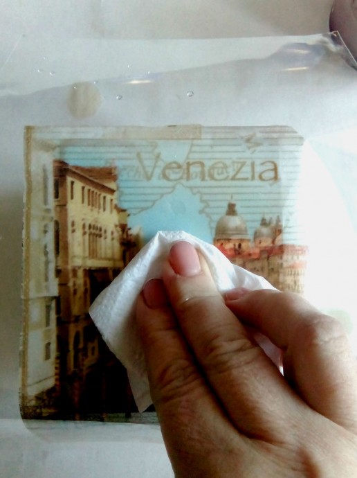 Декупаж короба для специй: часть 1