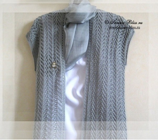 Ажурная безрукавка спицами
