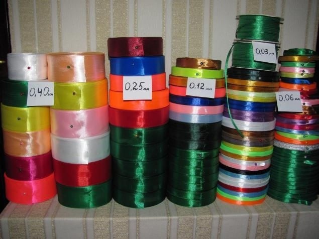 Вышивка лентами: тюльпаны