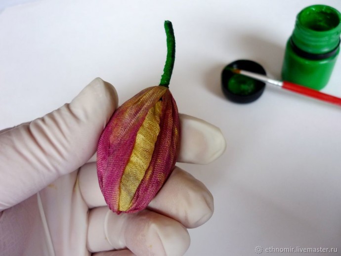 Мастер-класс по изготовлению броши "Тюльпан" из шёлка: часть 5