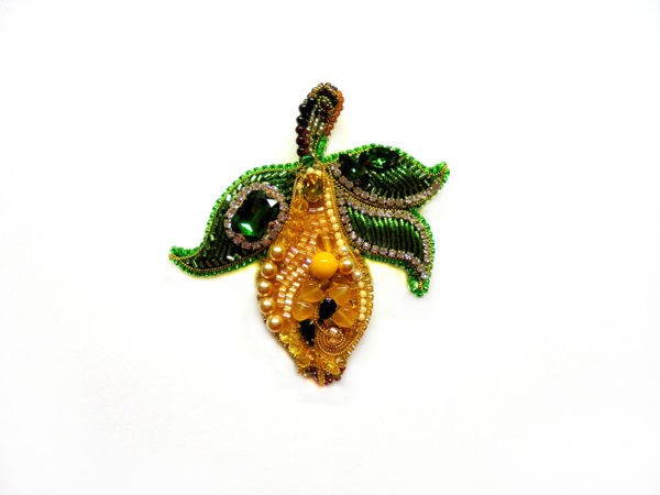 Создаем брошь "Спелая груша": часть 1