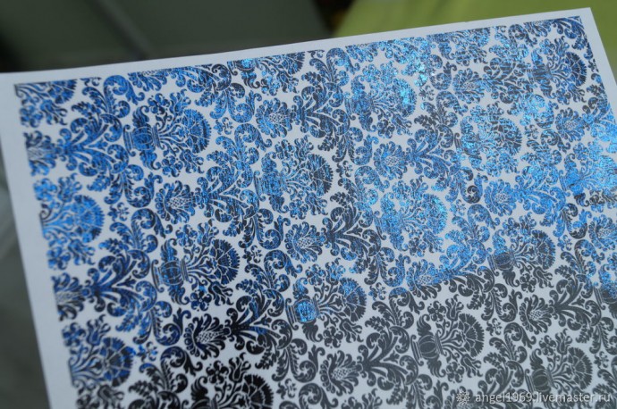 Как сделать имитацию парчи для декупажных работ