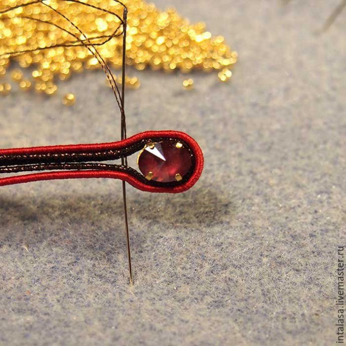 Делаем сутажную брошь "Аленький цветочек": часть 1