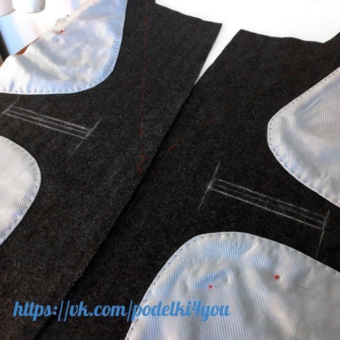 Обработка внутреннего кармана в верхней одежде