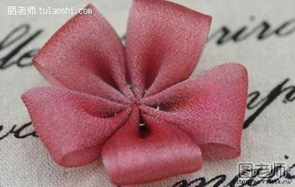 Цветы из органзы или шифона: мастер-класс