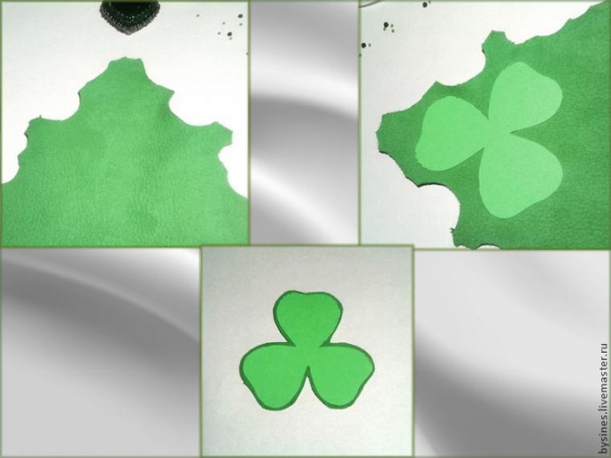 Процесс создания броши "Трилистник": часть 1