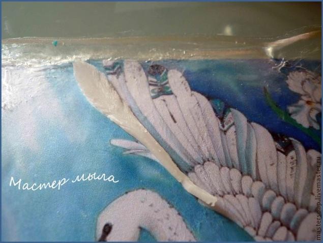 Мастер-класс по созданию мыльной картины "Белый лебедь": часть 2