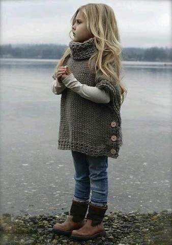 Вяжем универсальное пончо для детей и взрослых