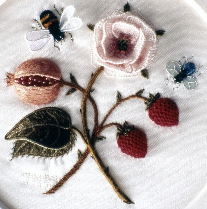 Как делать объемную вышивку гладью