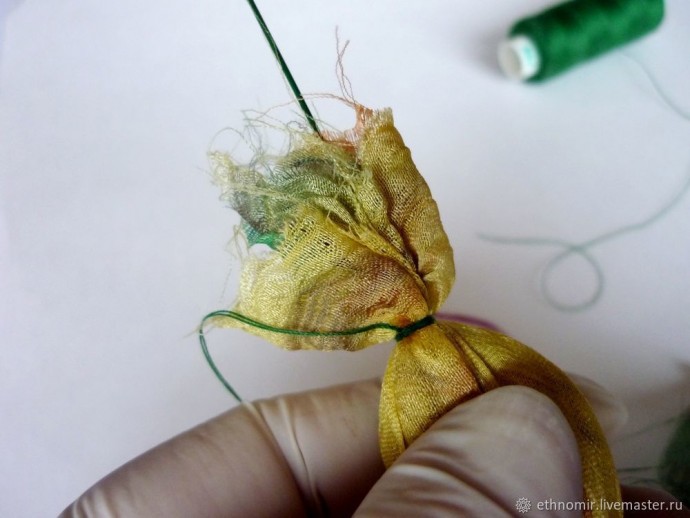 Мастер-класс по изготовлению броши "Тюльпан" из шёлка: часть 4