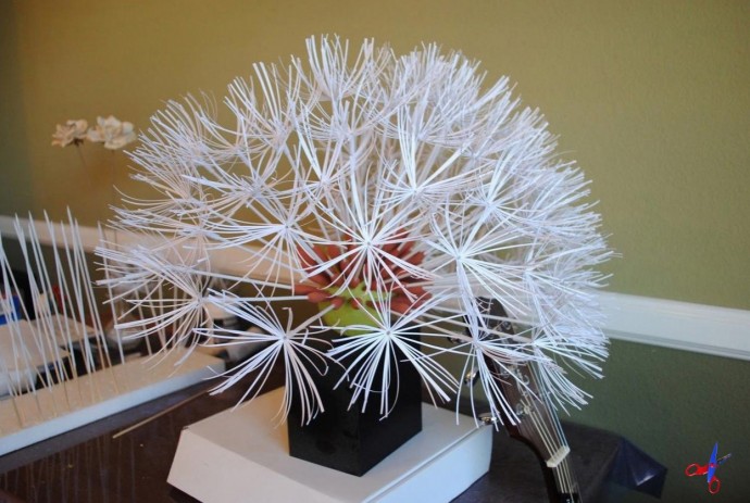 Интересный способ создания одуванчика