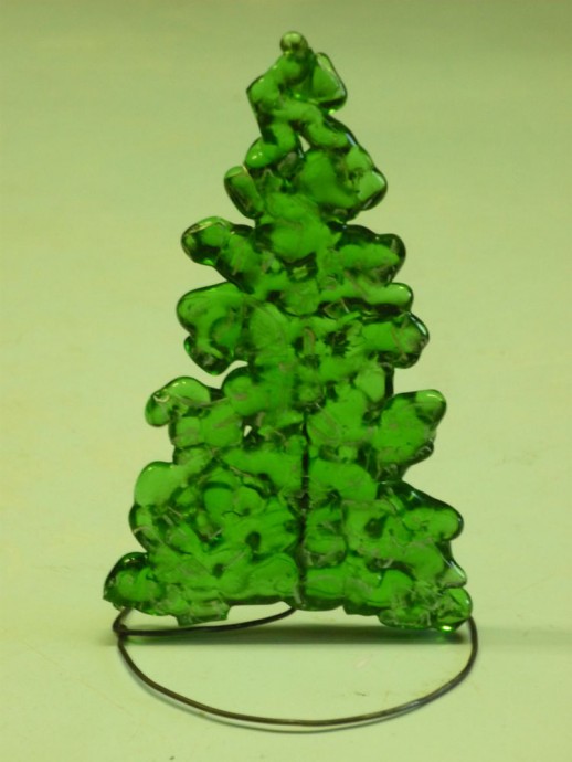 Ёлочки из стеклянной бутылки: часть 3
