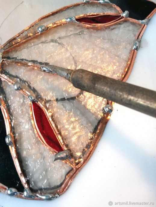 Тонкости изготовления светильника в технике Тиффани: часть 2