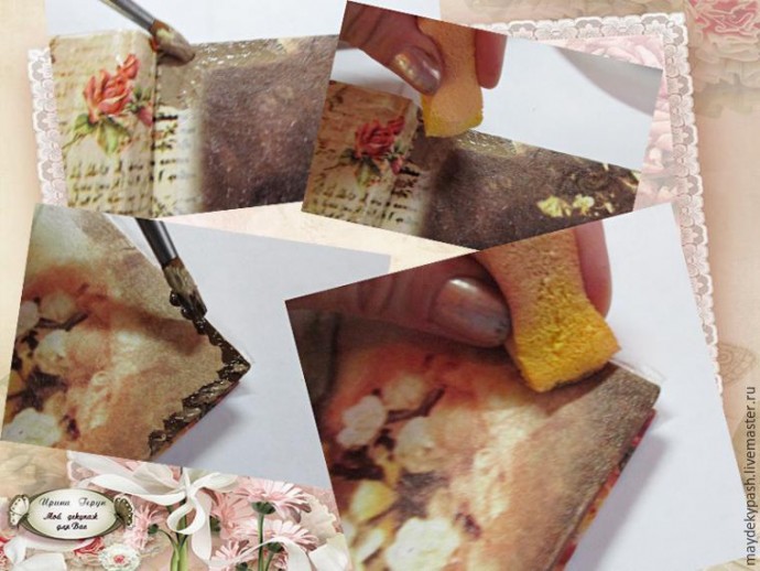 Декорируем обложку блокнота в винтажном стиле: часть 2