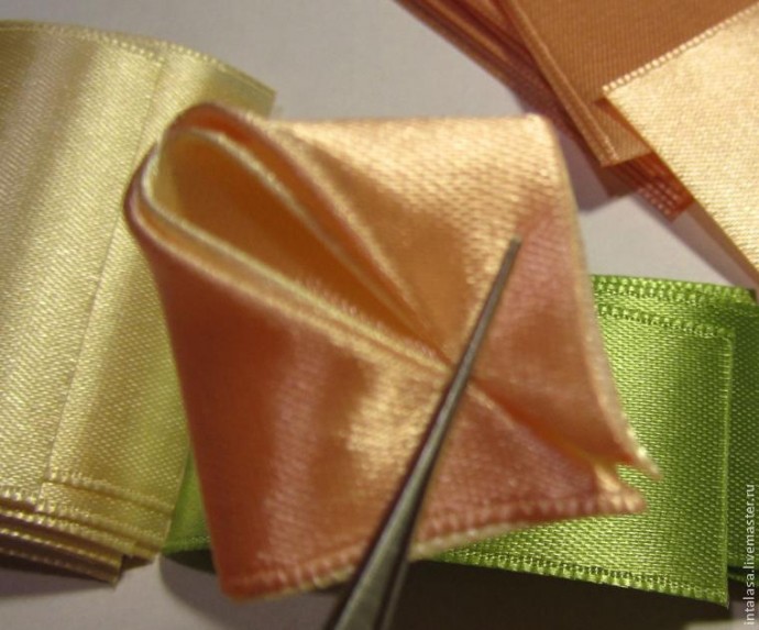 Создаем резиночку для волос в технике канзаши: часть 1