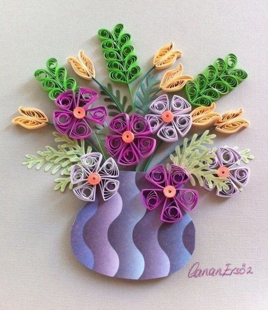 Идеи прекрасных цветов в технике квиллинга