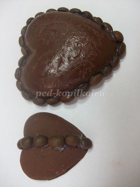 Сердце из кофейных зерен: мастер-класс
