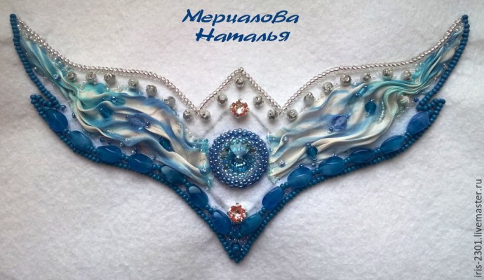 Колье "Небо, море, облака"