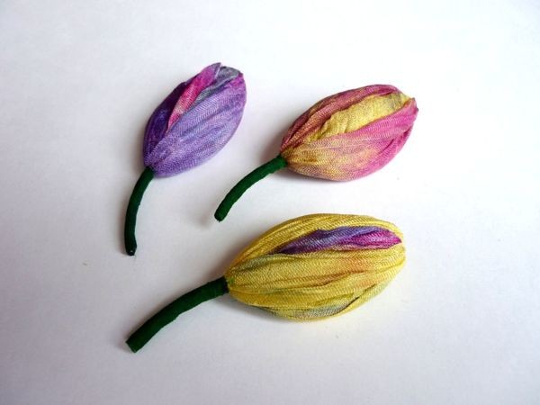 Мастер-класс по изготовлению броши "Тюльпан" из шёлка: часть 5