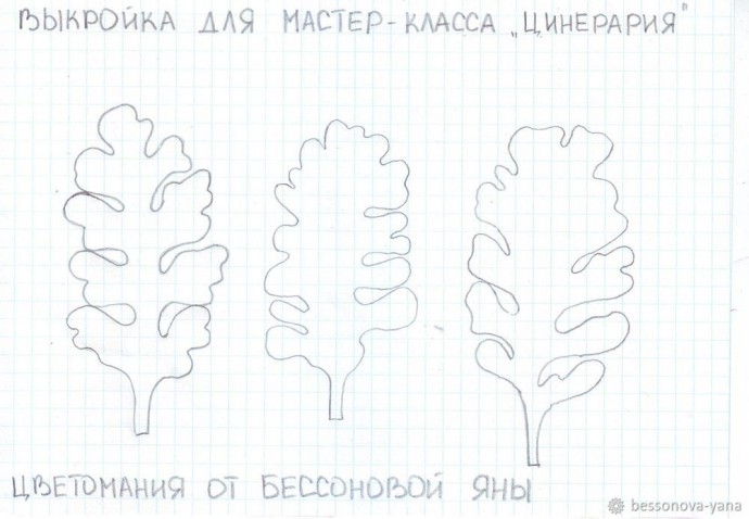 Создаем листья цинерарии из фоамирана