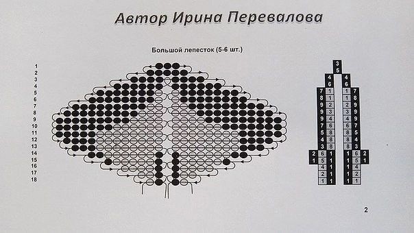 Двухцветная роза из бисера