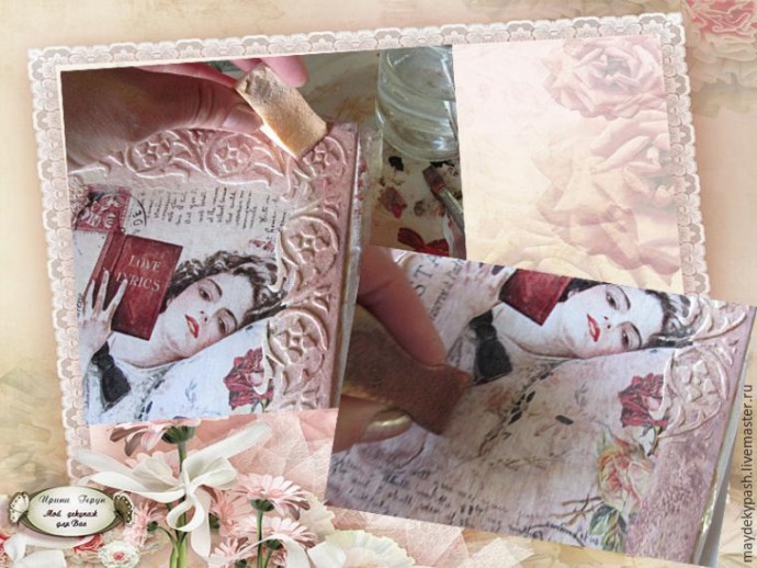 Декорируем обложку блокнота в винтажном стиле: часть 3