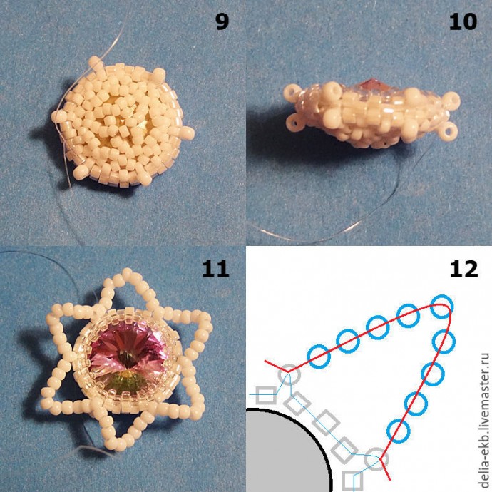 Делаем снежинку из бисера в технике "ндебеле"
