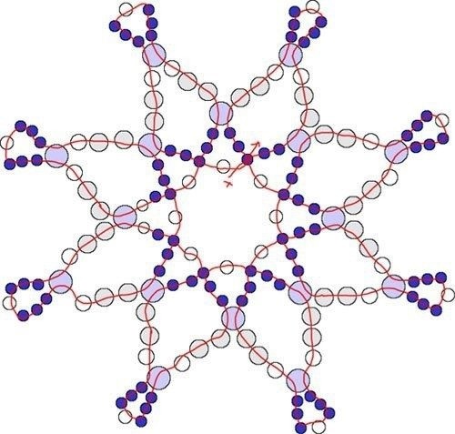 ​Снежинки из бисера