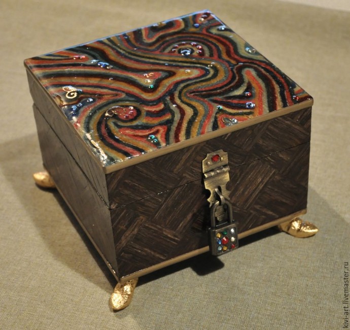 Декорирование шкатулки в стиле китч: часть 11