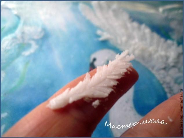 Мастер-класс по созданию мыльной картины "Белый лебедь": часть 2