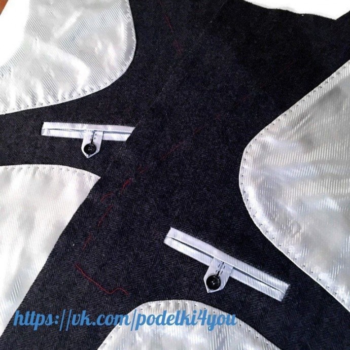 Обработка внутреннего кармана в верхней одежде