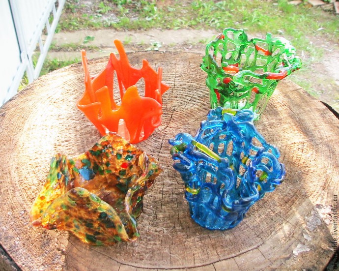 Создаем подсвечник из цветного стекла в технике фьюзинг: часть 2