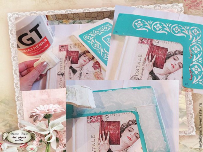 Декорируем обложку блокнота в винтажном стиле: часть 2